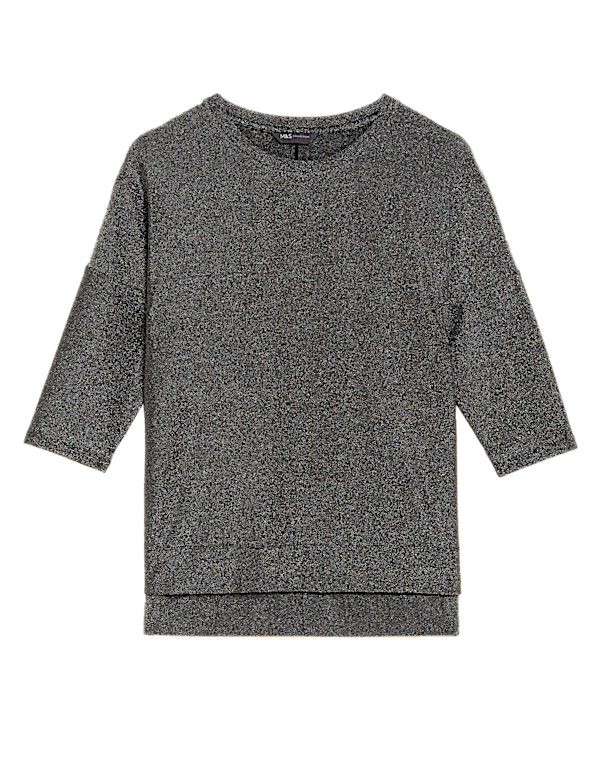 Sparkly Round Neck Regular Fit Top