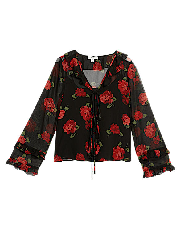 Floral V-Neck Blouse
