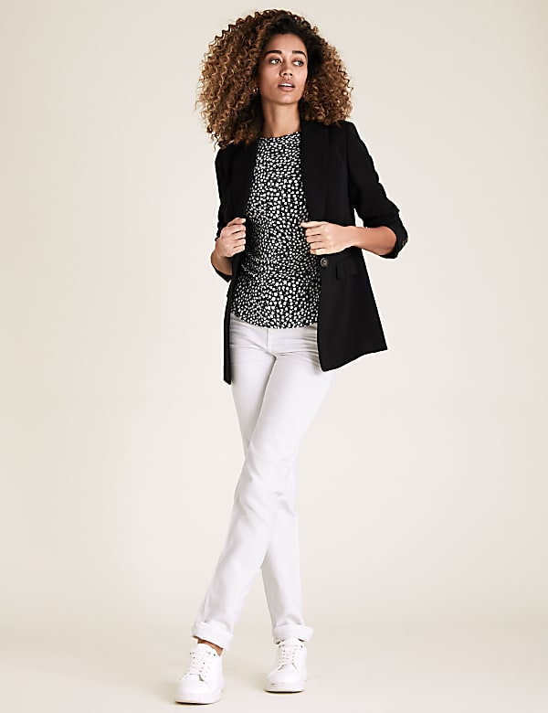 Polka Dot Fitted Short Sleeve Top
