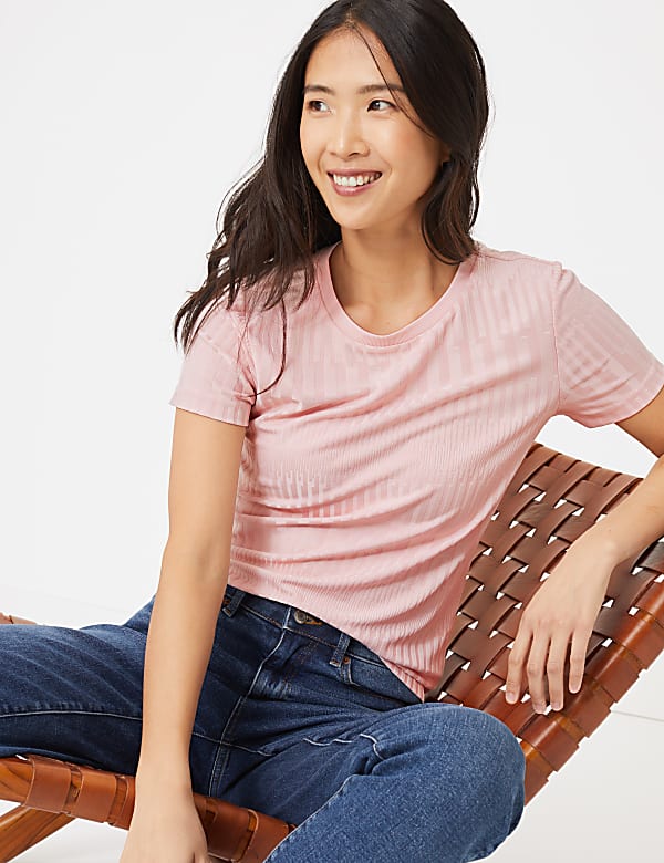 Textured Slim Fit T-Shirt