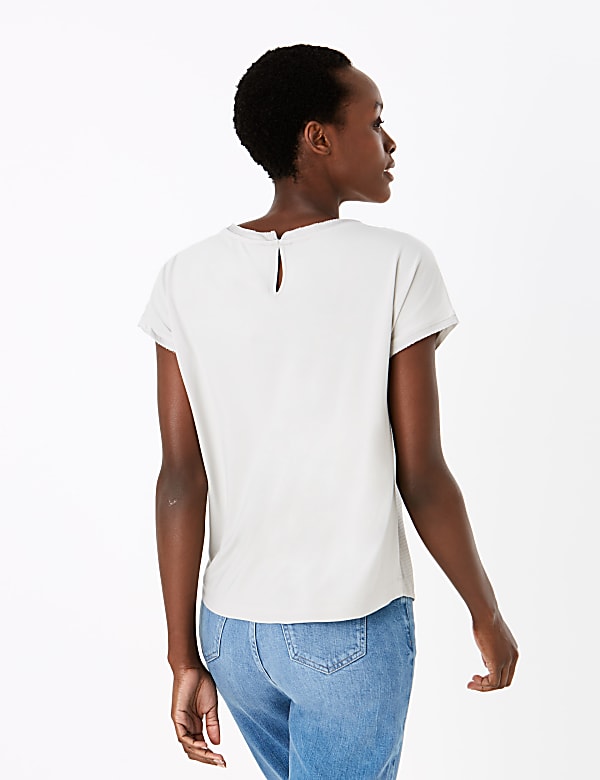 Slash Neck Straight Fit Blouse