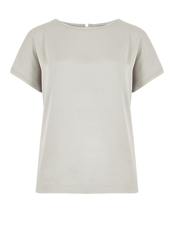 Slash Neck Straight Fit Blouse