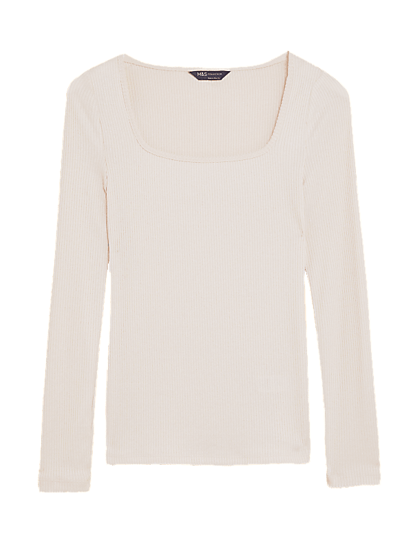 Square Neck Long Sleeve Top