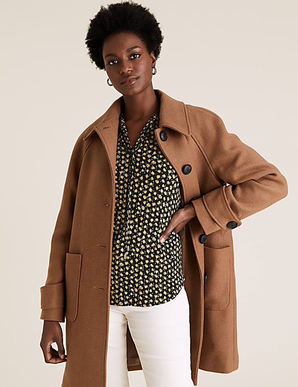 Jersey Printed Tie Neck Relaxed Top