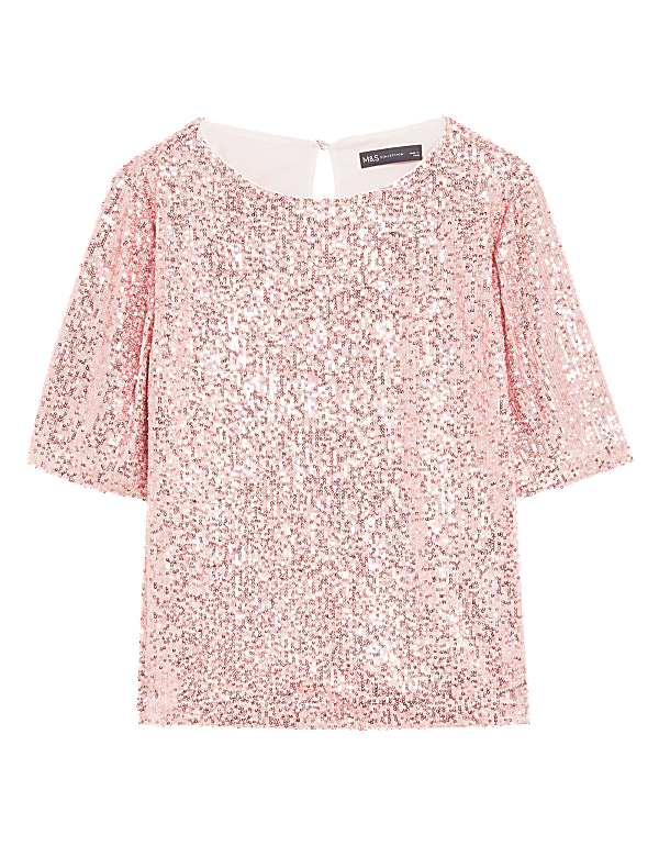 Sequin Regular Fit Top