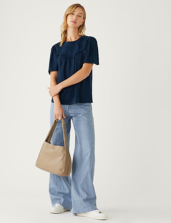 Jersey Embroidered Regular Fit Top