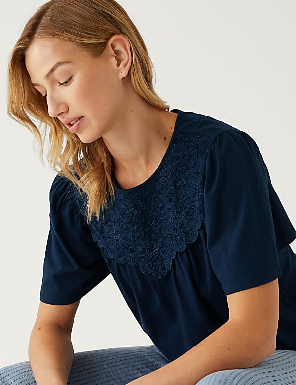 Jersey Embroidered Regular Fit Top