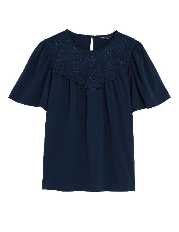 Jersey Embroidered Regular Fit Top