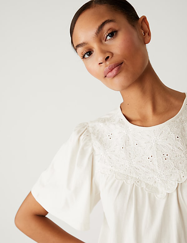 Jersey Embroidered Regular Fit Top