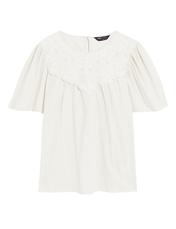 Jersey Embroidered Regular Fit Top