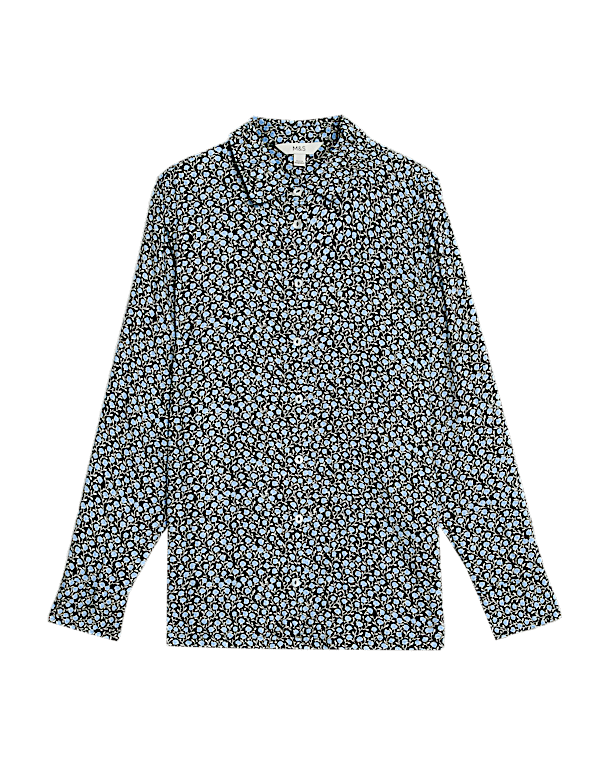 Printed Collared Button Through Shirt