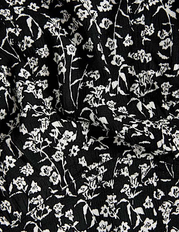 Cotton Blend Floral Blouse