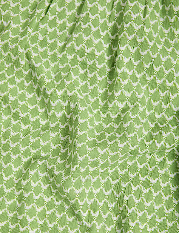Cotton Blend Printed Blouse