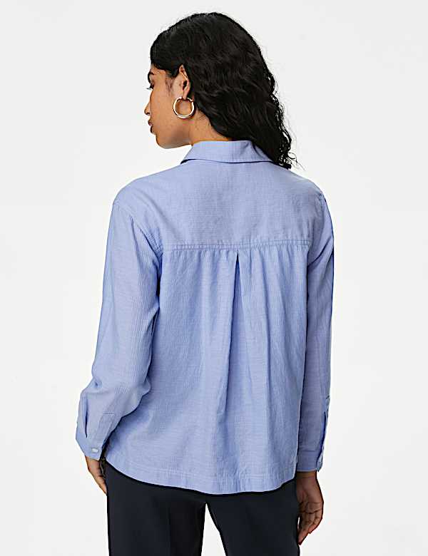 Pure Cotton Collared Shirt - JE