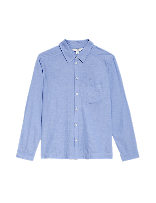 Pure Cotton Collared Shirt