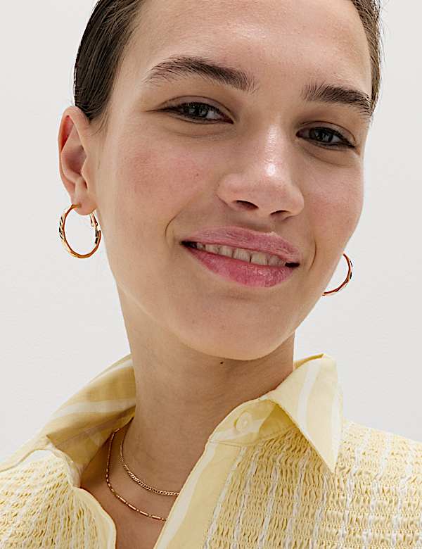 Pure Cotton Shirred Striped Shirt - CZ