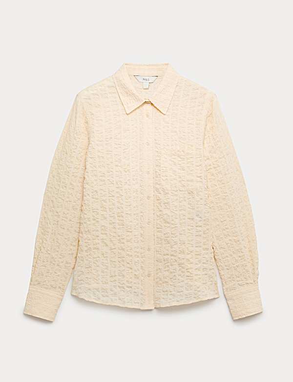 Camisa de algod&oacute;n texturizada - ES