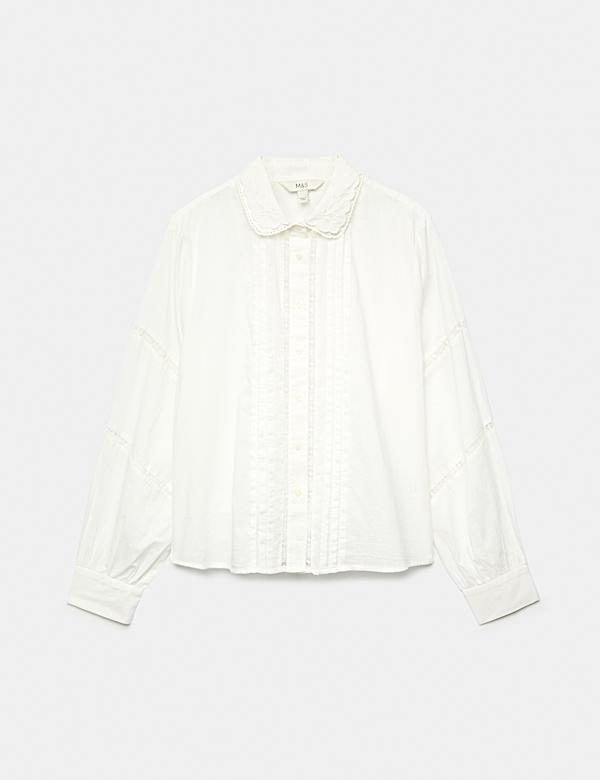 Pure Cotton Embroidered Collar Shirt - BN