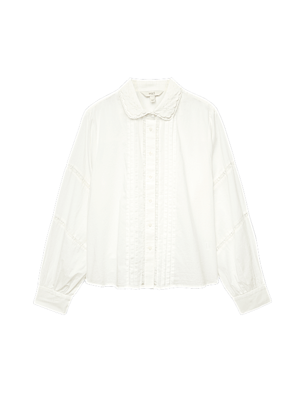 Pure Cotton Embroidered Collar Shirt