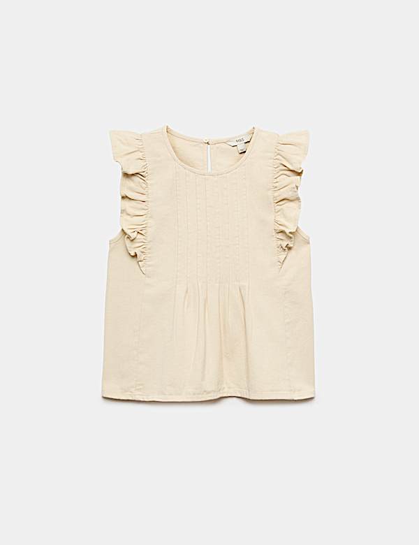 Denim Frill Detail Top - AT