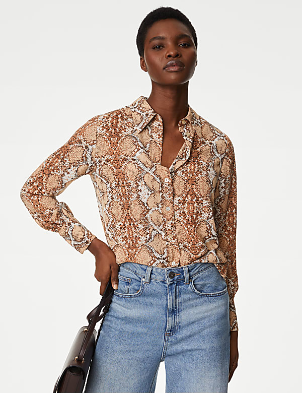 Printed Collared Shirt