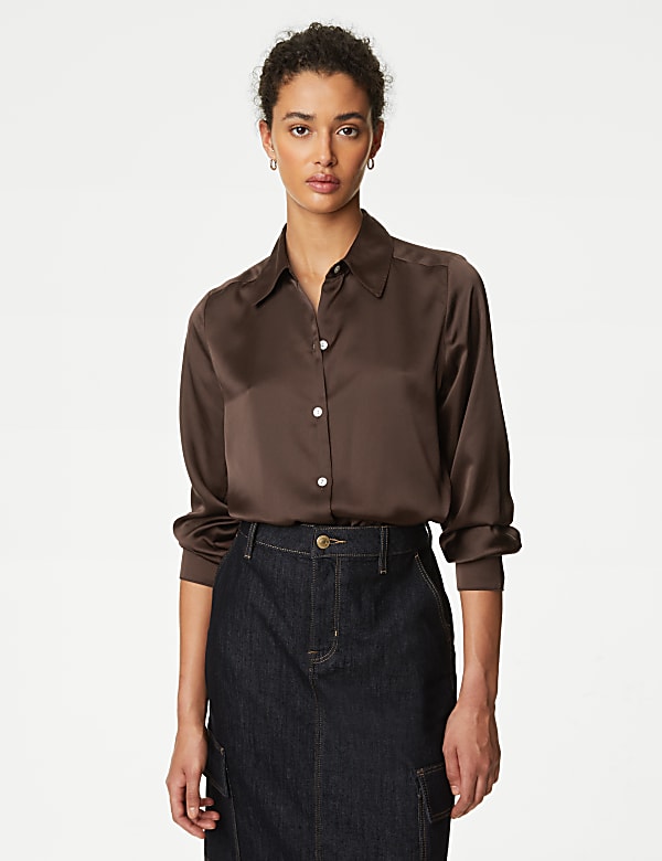 Satin Collared Shirt