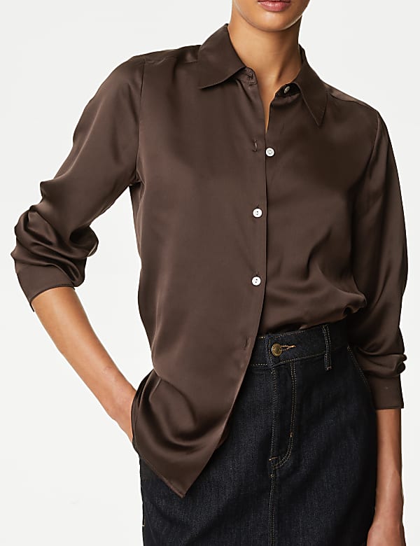 Satin Collared Shirt