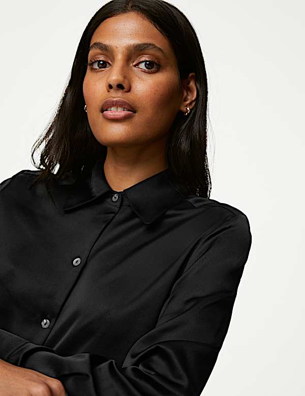 Satin Collared Shirt