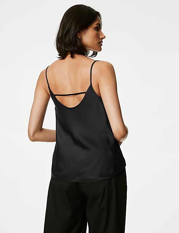 Satin Cowl Neck Cami Top
