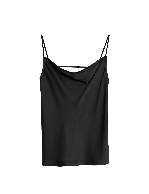 Satin Cowl Neck Cami Top