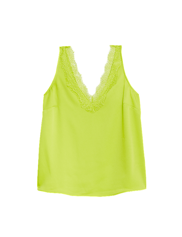 V-Neck Lace Detail Cami Top