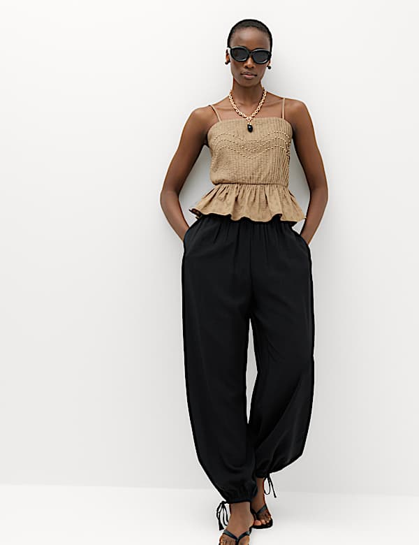 Pure Cotton Embellished Square Neck Cami