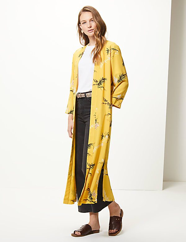Printed 3/4 Sleeve Kimono