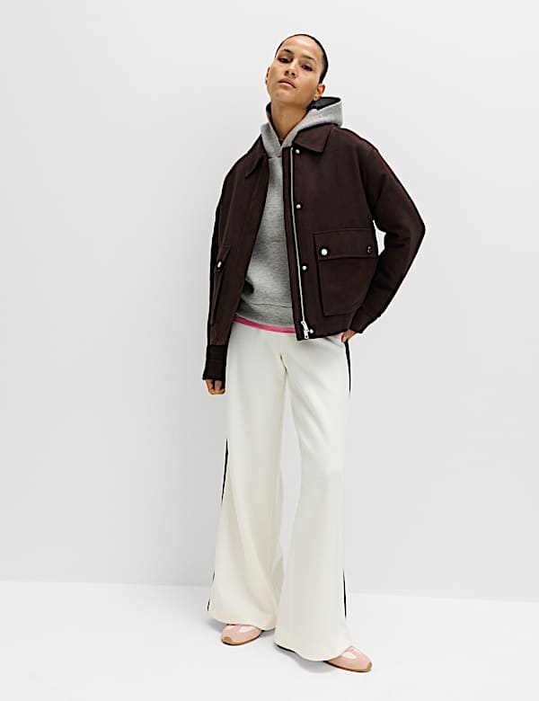 Truckerjacke aus Wildlederimitat - AT