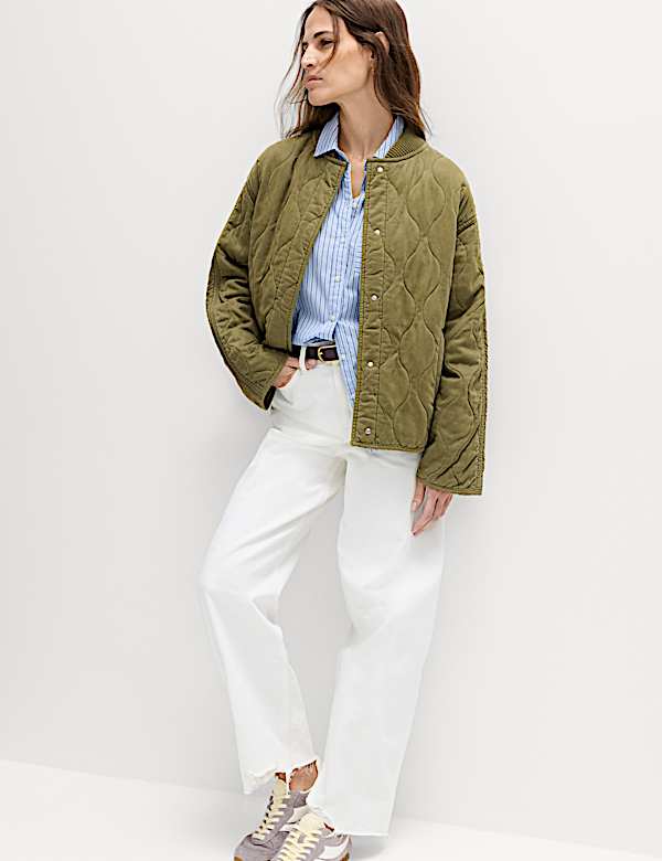 Quilted Waisted Bomber Jacket - MV