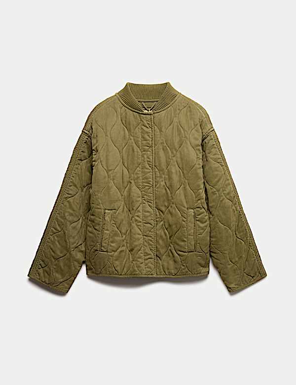 Quilted Waisted Bomber Jacket - MV