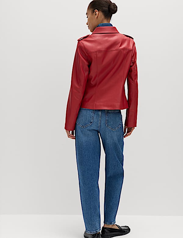 Faux Leather Harrington Jacket - CH