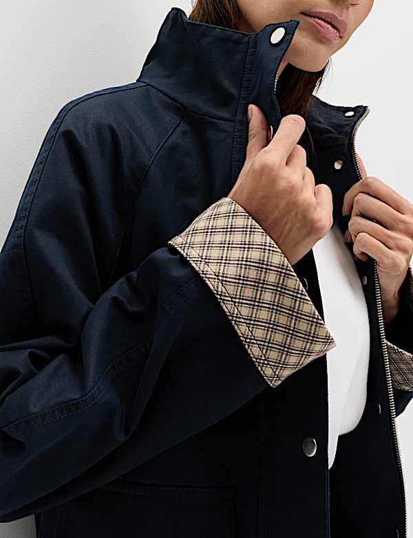 ז'קט מבד עשיר בכותנה בגימור אטום - IL