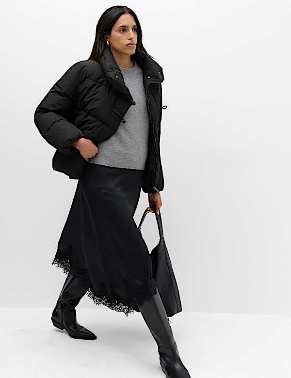 Thermowarmth Padded Funnel Neck Puffer Jacket - NO