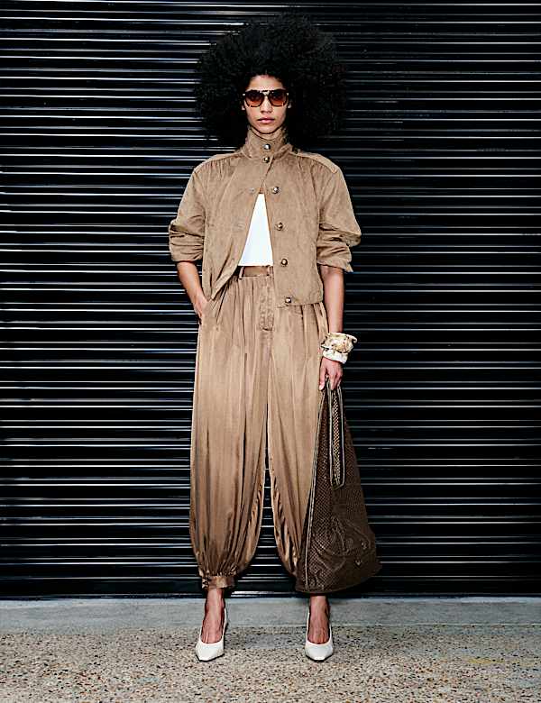 Suedette Funnel Neck Short Jacket