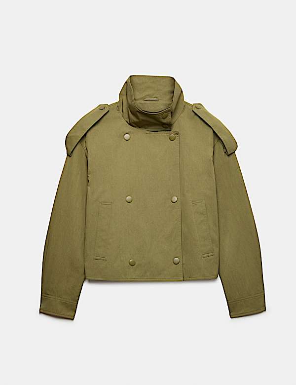 Cotton Rich Double Breasted Utility Jacket - ID
