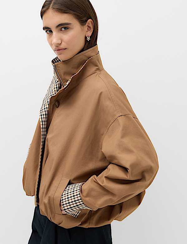Check Contrast Bomber Jacket - UA