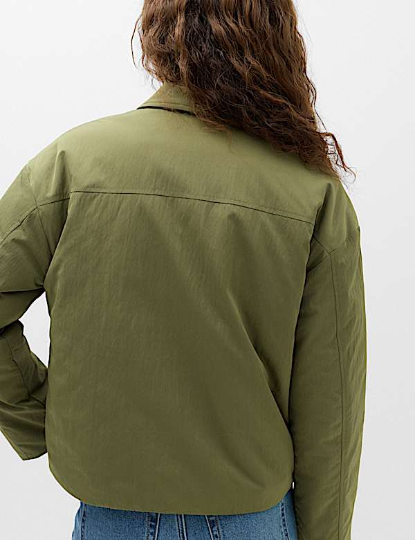 Padded Collared Short Jacket - ID