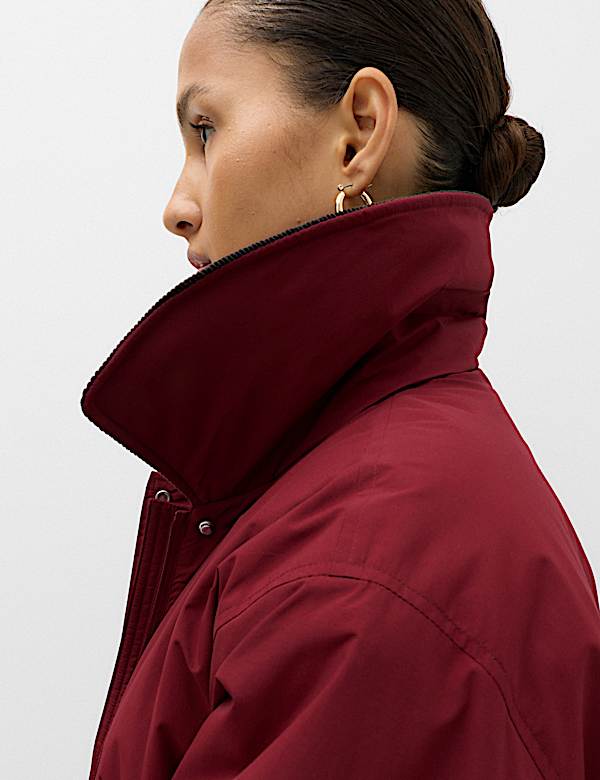 Thermowarmth&trade; Cord Collar Short Padded Jacket
