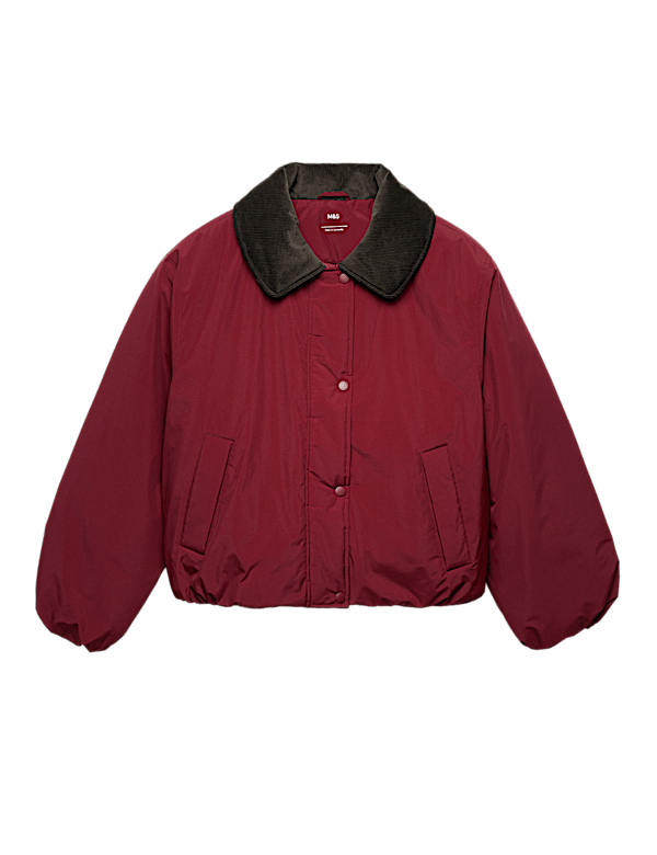 Thermowarmth&trade; Cord Collar Short Padded Jacket