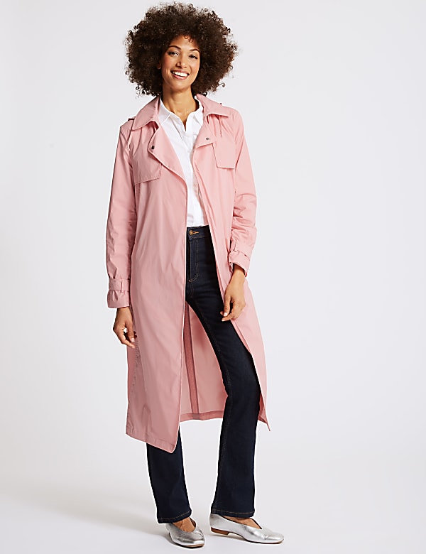Pink coat m&s new arrivals