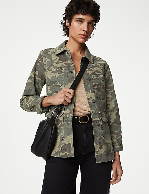 Cotton Rich Camo Utility Jacket