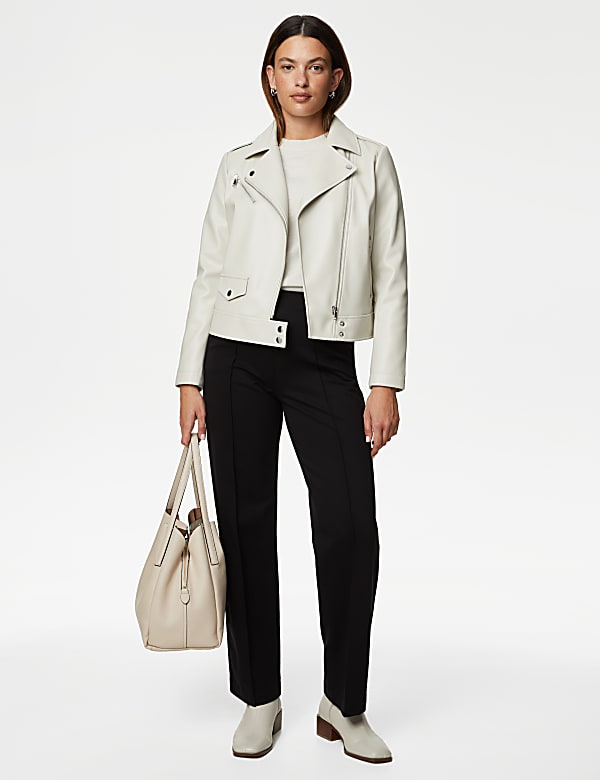 Faux Leather Biker Jacket