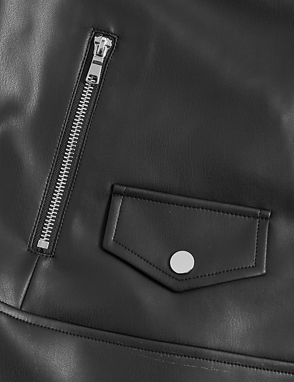 Faux Leather Biker Jacket