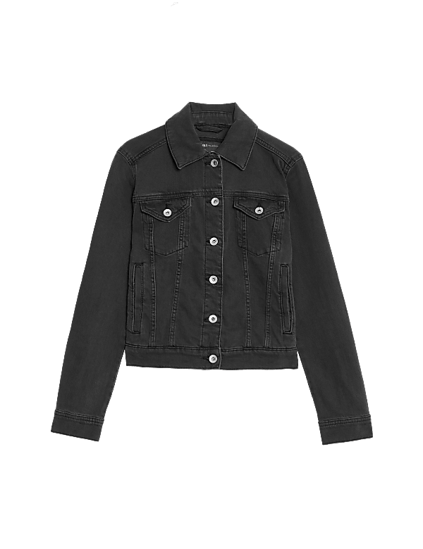 Cotton Rich Denim Jacket With Stretch